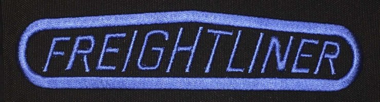 Embroidered Freightliner Logo on Seat Covers